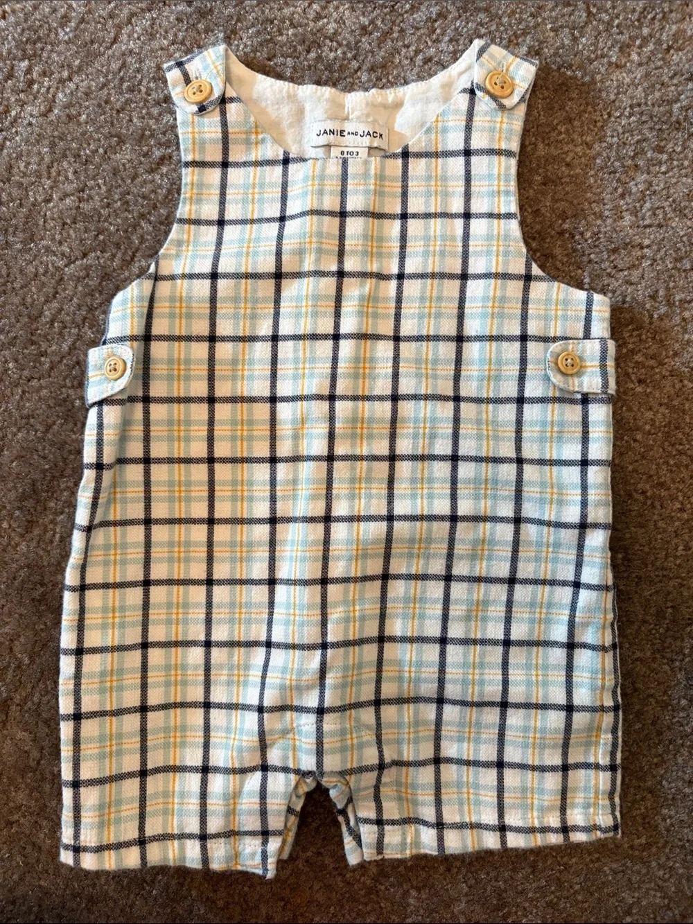 Janie and Jack infant newborn boy bundle lot 3 one piece romper outfits